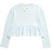 Treasure & Bond Kids' Waffle Knit Peplum Top In Blue Fade