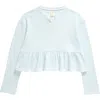 Treasure & Bond Kids' Waffle Knit Peplum Top In Blue Fade