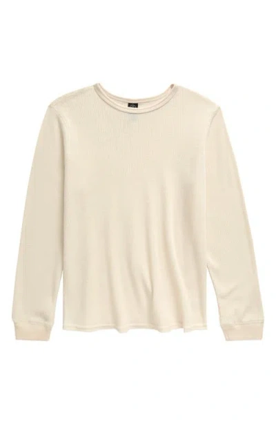 Treasure & Bond Kids' Waffle Thermal T-shirt In Ivory Dove