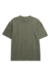 Treasure & Bond Kids' Washed Crewneck T-shirt In Olive Sarma