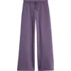Treasure & Bond Kids' Wide Leg Fleece Sweatpants In Purple Montana