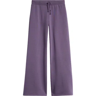 Treasure & Bond Kids' Wide Leg Fleece Sweatpants In Purple Montana