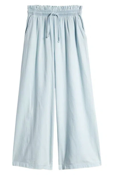 Treasure & Bond Kids' Wide Leg Paperbag Waist Pants In Light Wash