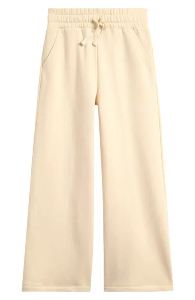 Treasure & Bond Kids' Wide Leg Sweatpants In Beige Angora