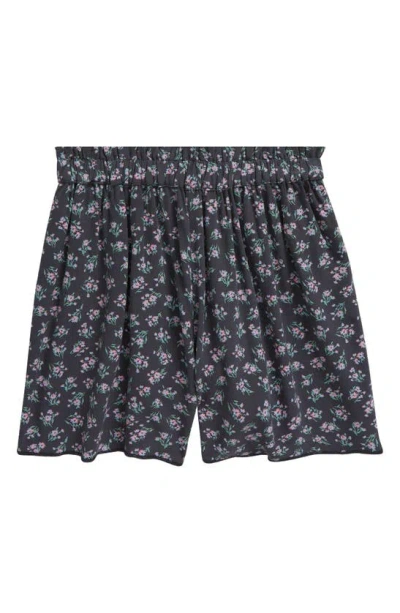 Treasure & Bond Kids' Woven Shorts In Navy India Ink Brynn Floral