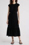 Treasure & Bond Lace Inset Maxi Dress In Black
