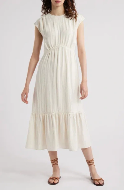 Treasure & Bond Lace Inset Maxi Dress In Ivory Egret