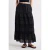 Treasure & Bond Lace Inset Maxi Skirt In Black