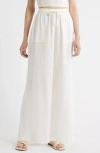Treasure & Bond Linen Blend Pull-on Pants In White