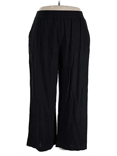 Pre-owned Treasure & Bond Linen Pants In Black