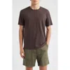 Treasure & Bond Lived In Slub Jersey Crewneck T-shirt In Brown