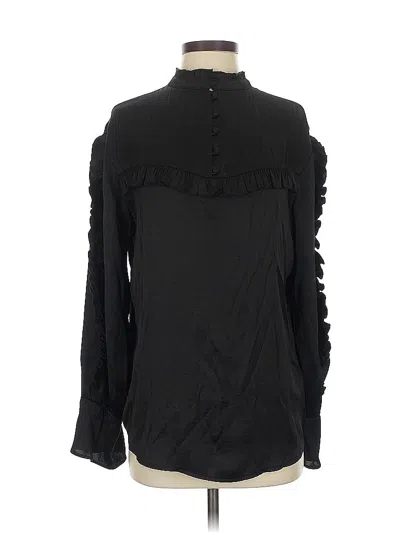 Pre-owned Treasure & Bond Long Sleeve Blouse In Black