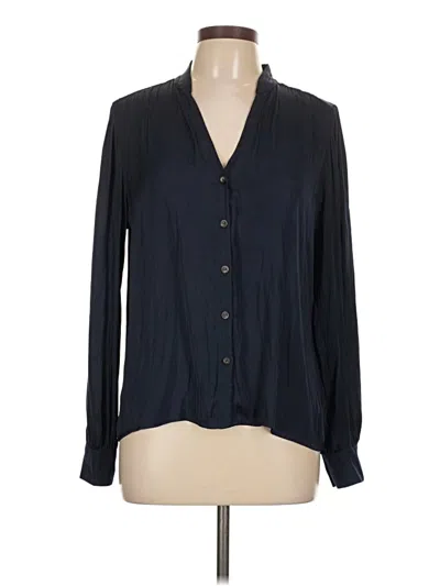 Pre-owned Treasure & Bond Long Sleeve Blouse In Black