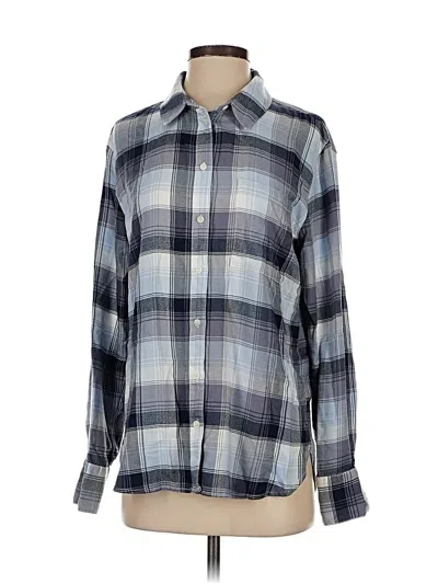 Pre-owned Treasure & Bond Long Sleeve Blouse In Blue