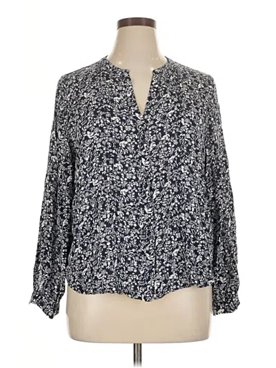 Pre-owned Treasure & Bond Long Sleeve Blouse In Blue