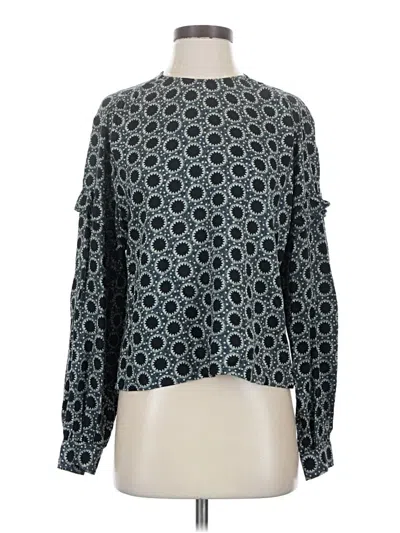 Pre-owned Treasure & Bond Long Sleeve Blouse In Blue
