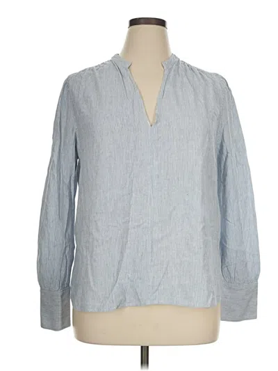 Pre-owned Treasure & Bond Long Sleeve Blouse In Blue