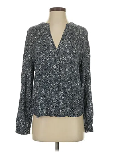 Pre-owned Treasure & Bond Long Sleeve Blouse In Gray
