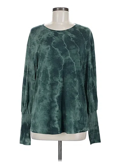 Pre-owned Treasure & Bond Long Sleeve Blouse In Green