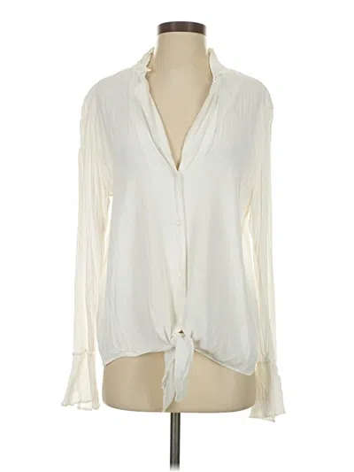 Pre-owned Treasure & Bond Long Sleeve Blouse In Ivory