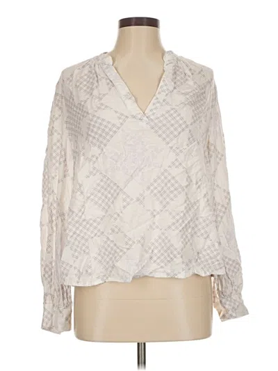 Pre-owned Treasure & Bond Long Sleeve Blouse In Ivory