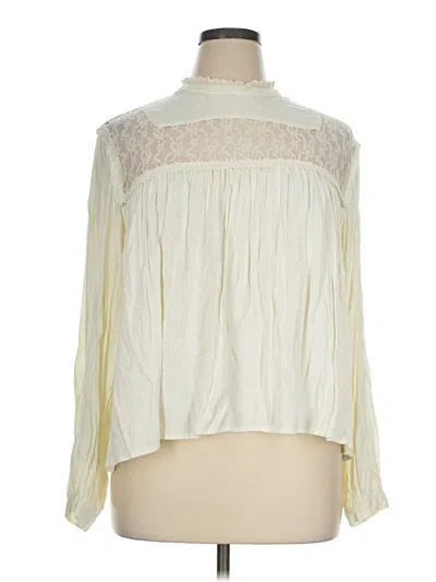 Pre-owned Treasure & Bond Long Sleeve Blouse In Ivory