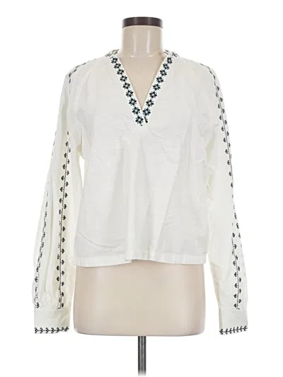 Pre-owned Treasure & Bond Long Sleeve Blouse In Ivory
