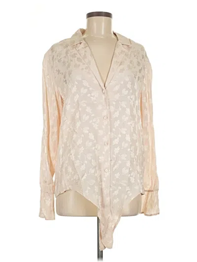 Pre-owned Treasure & Bond Long Sleeve Blouse In White