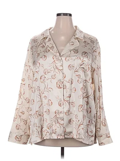 Pre-owned Treasure & Bond Long Sleeve Blouse In White