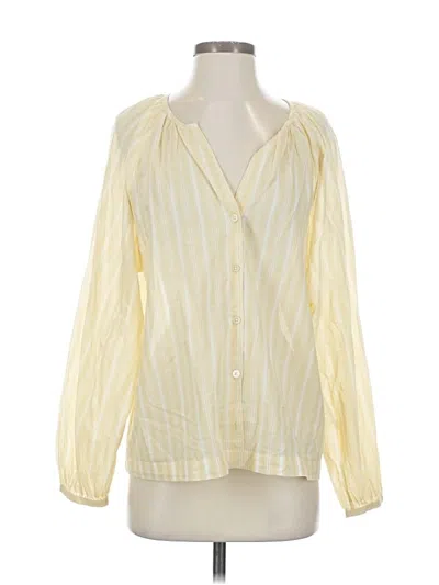 Pre-owned Treasure & Bond Long Sleeve Blouse In Yellow