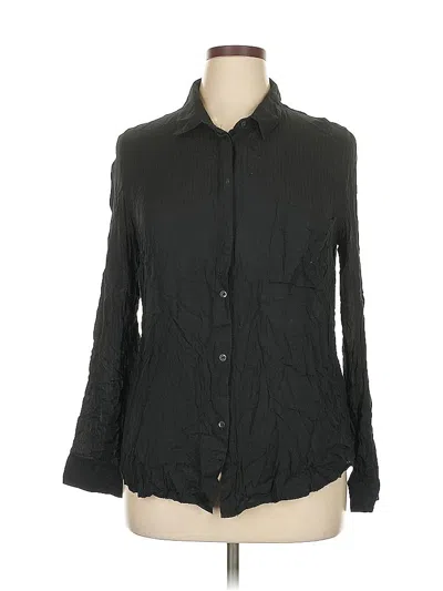 Pre-owned Treasure & Bond Long Sleeve Button Down Shirt In Black