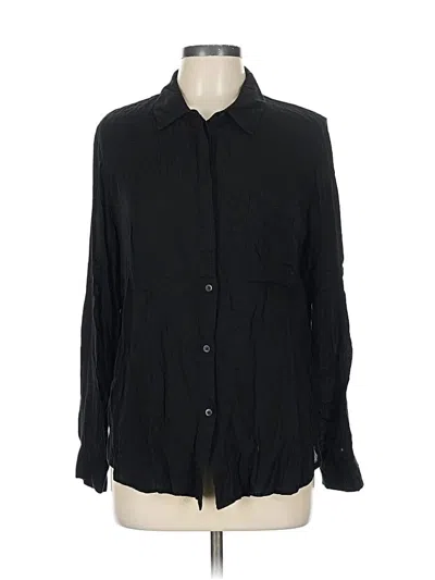 Pre-owned Treasure & Bond Long Sleeve Button Down Shirt In Black