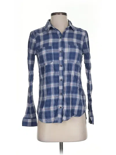 Pre-owned Treasure & Bond Long Sleeve Button Down Shirt In Blue