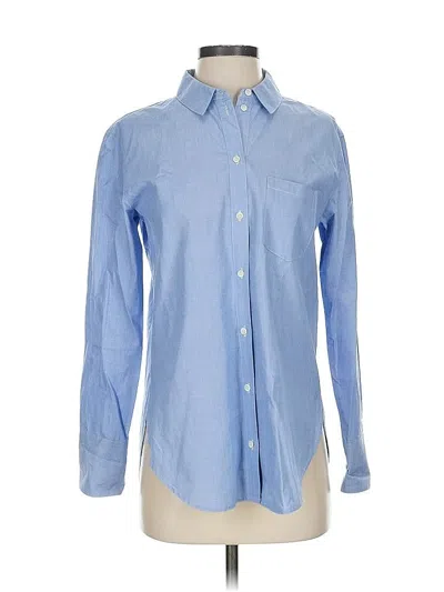 Pre-owned Treasure & Bond Long Sleeve Button Down Shirt In Blue
