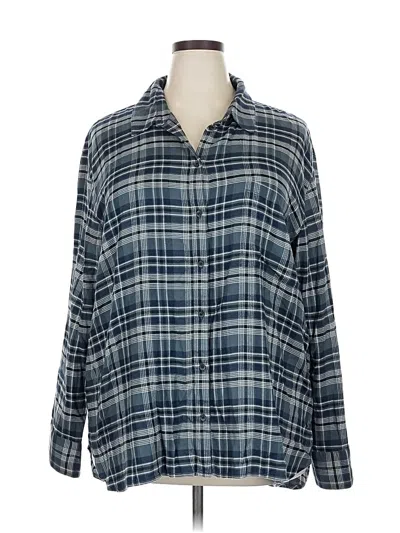 Pre-owned Treasure & Bond Long Sleeve Button Down Shirt In Blue