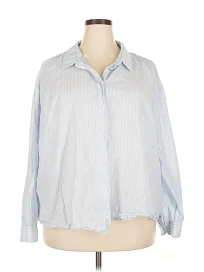 Pre-owned Treasure & Bond Long Sleeve Button Down Shirt In Blue