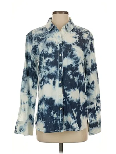 Pre-owned Treasure & Bond Long Sleeve Button Down Shirt In Blue