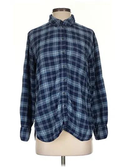 Pre-owned Treasure & Bond Long Sleeve Button Down Shirt In Blue