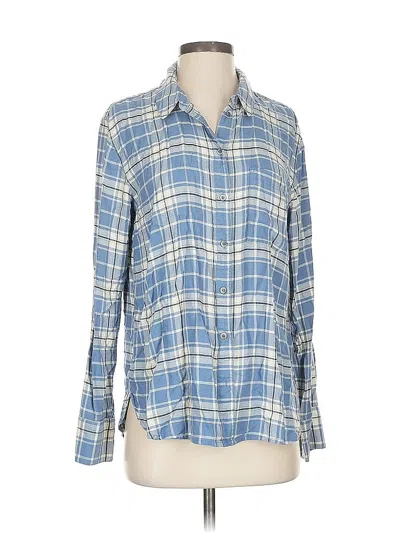 Pre-owned Treasure & Bond Long Sleeve Button Down Shirt In Blue