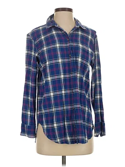 Pre-owned Treasure & Bond Long Sleeve Button Down Shirt In Blue