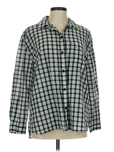 Pre-owned Treasure & Bond Long Sleeve Button Down Shirt In Blue