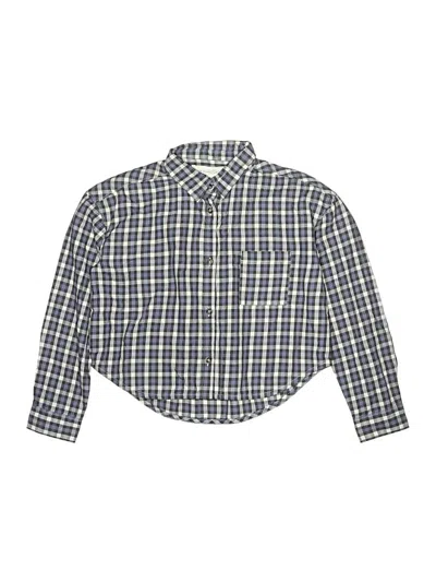 Pre-owned Treasure & Bond Kids' Long Sleeve Button Down Shirt In Blue