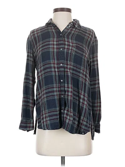Pre-owned Treasure & Bond Long Sleeve Button Down Shirt In Blue