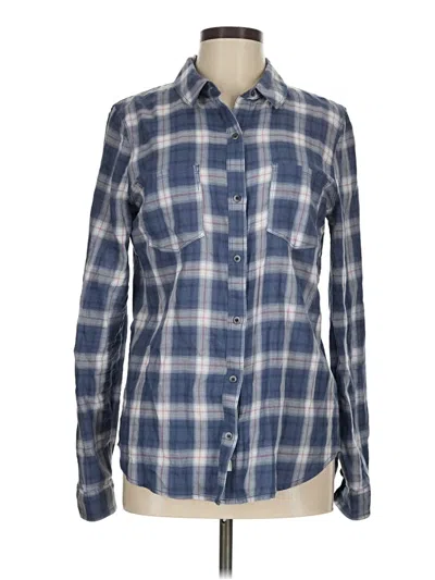 Pre-owned Treasure & Bond Long Sleeve Button Down Shirt In Blue