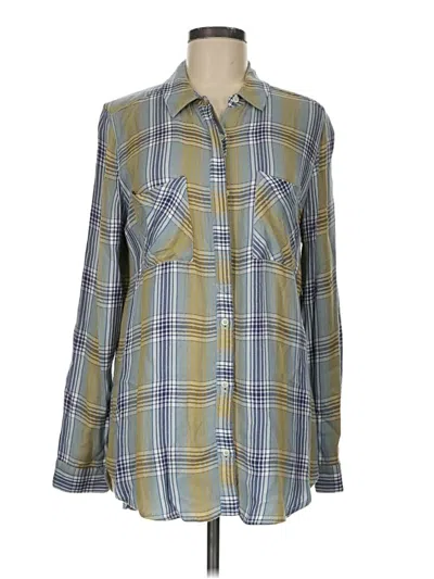Pre-owned Treasure & Bond Long Sleeve Button Down Shirt In Blue