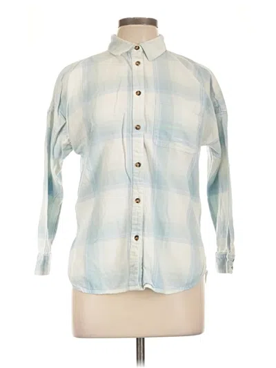 Pre-owned Treasure & Bond Long Sleeve Button Down Shirt In Blue