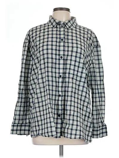 Pre-owned Treasure & Bond Long Sleeve Button Down Shirt In Blue