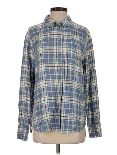 Pre-owned Treasure & Bond Long Sleeve Button Down Shirt In Blue