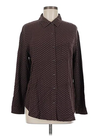 Pre-owned Treasure & Bond Long Sleeve Button Down Shirt In Brown
