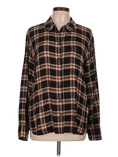 Pre-owned Treasure & Bond Long Sleeve Button Down Shirt In Brown